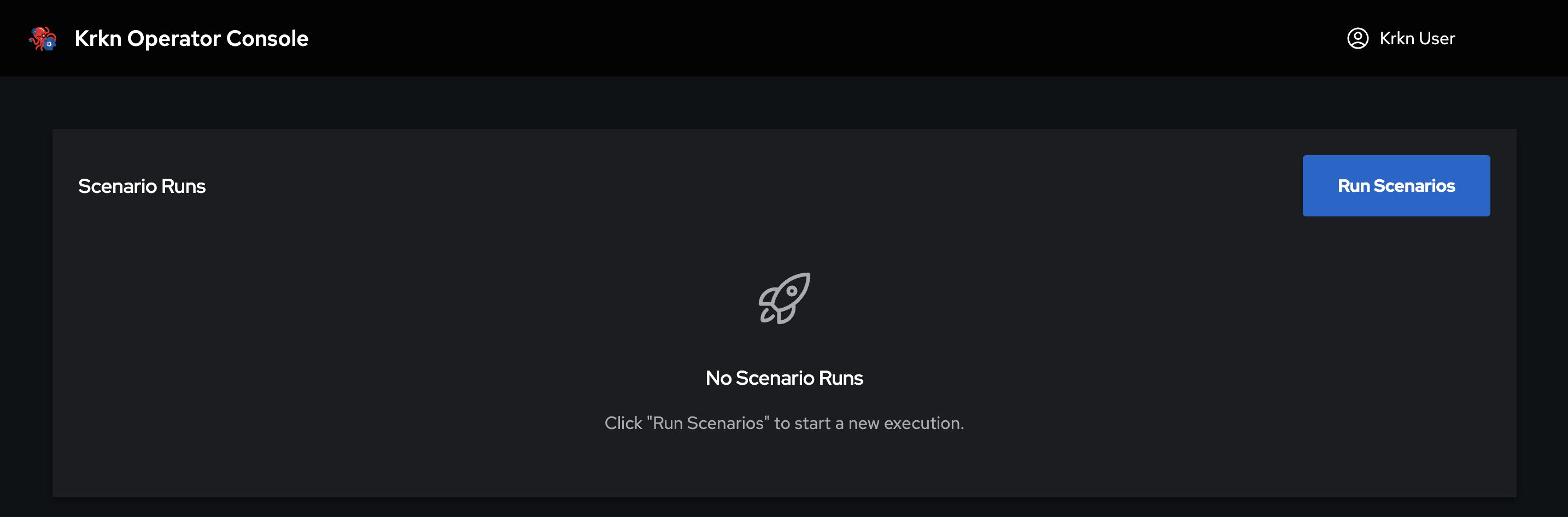 Krkn Operator Main Screen