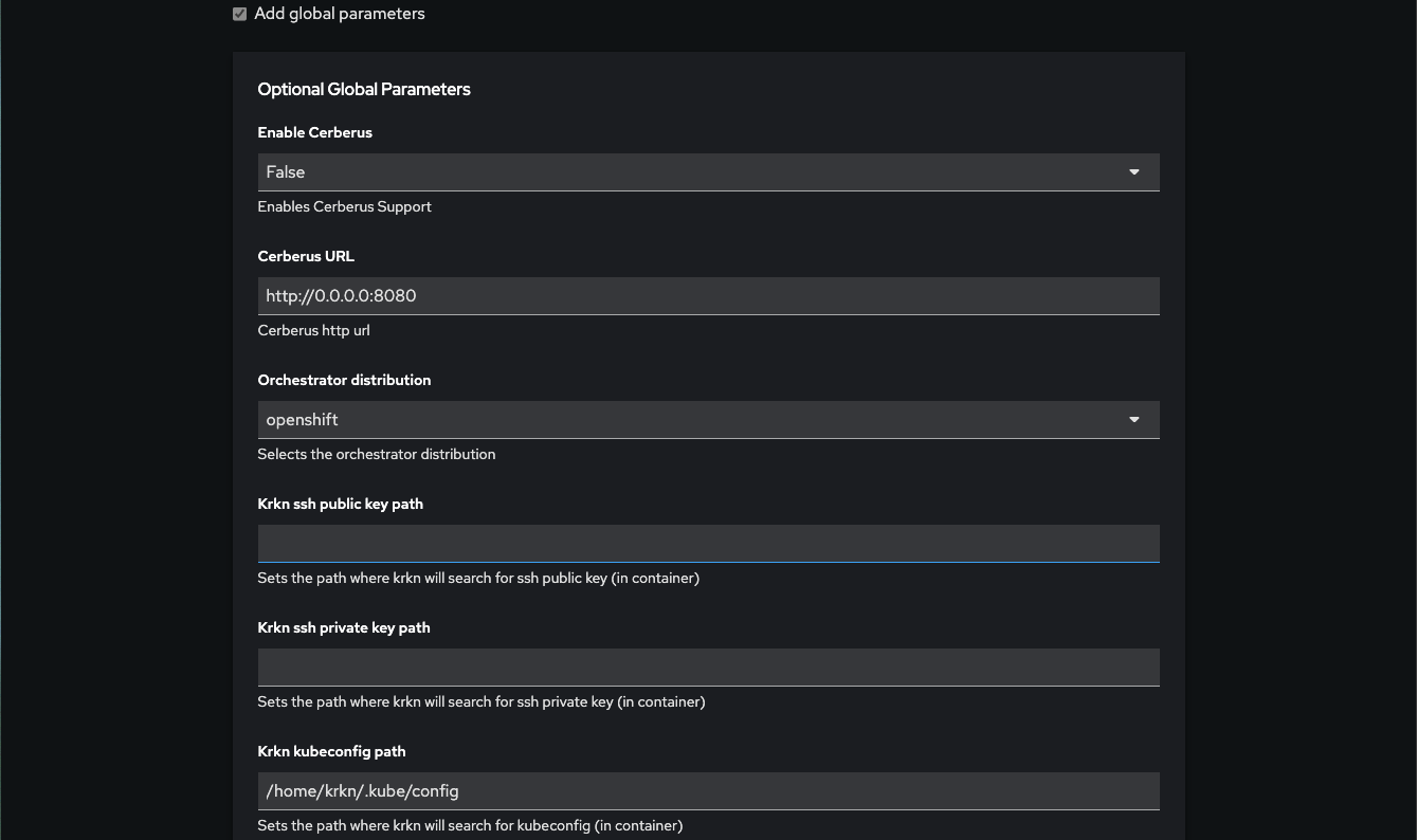Global Scenario Options